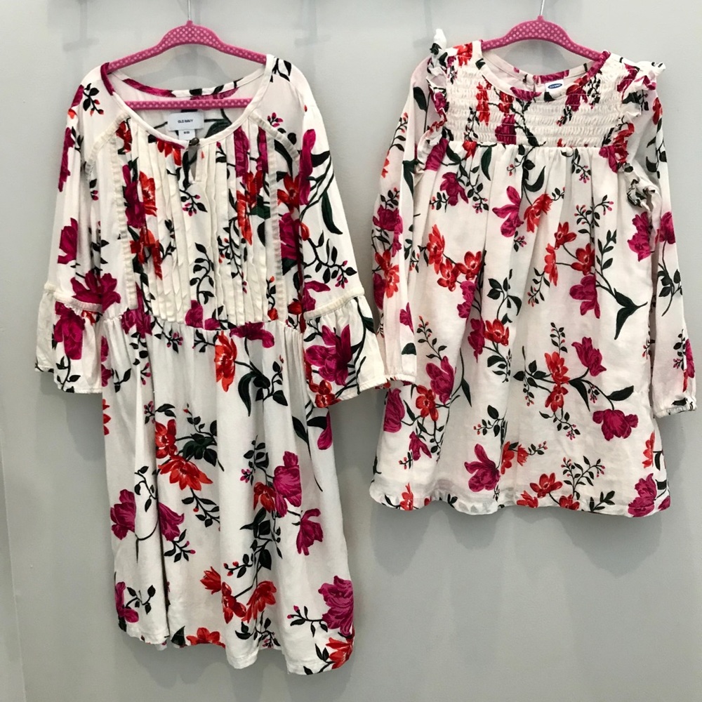 Matching set! Old navy Pin tuck White Floral